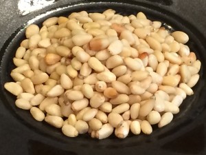 Toasting Pine Nuta