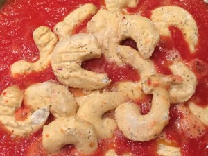 Shrimp Scampi with tomatoes over linguine Shrimp Scampi with tomatoes over linguine