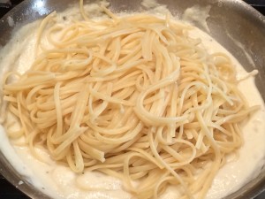 Cauliflower Alfredo with Linguine