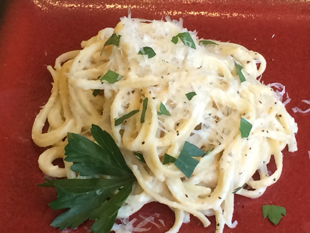 Cauliflower Alfredo with Linguine
