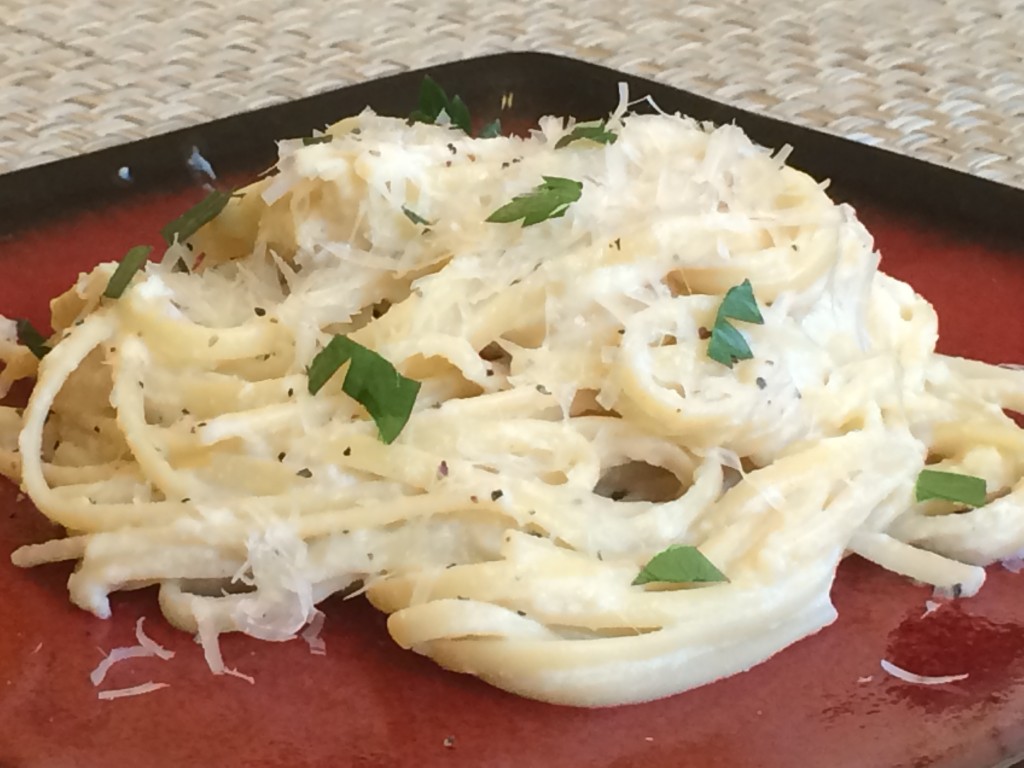 Cauliflower Alfredo with Linguine