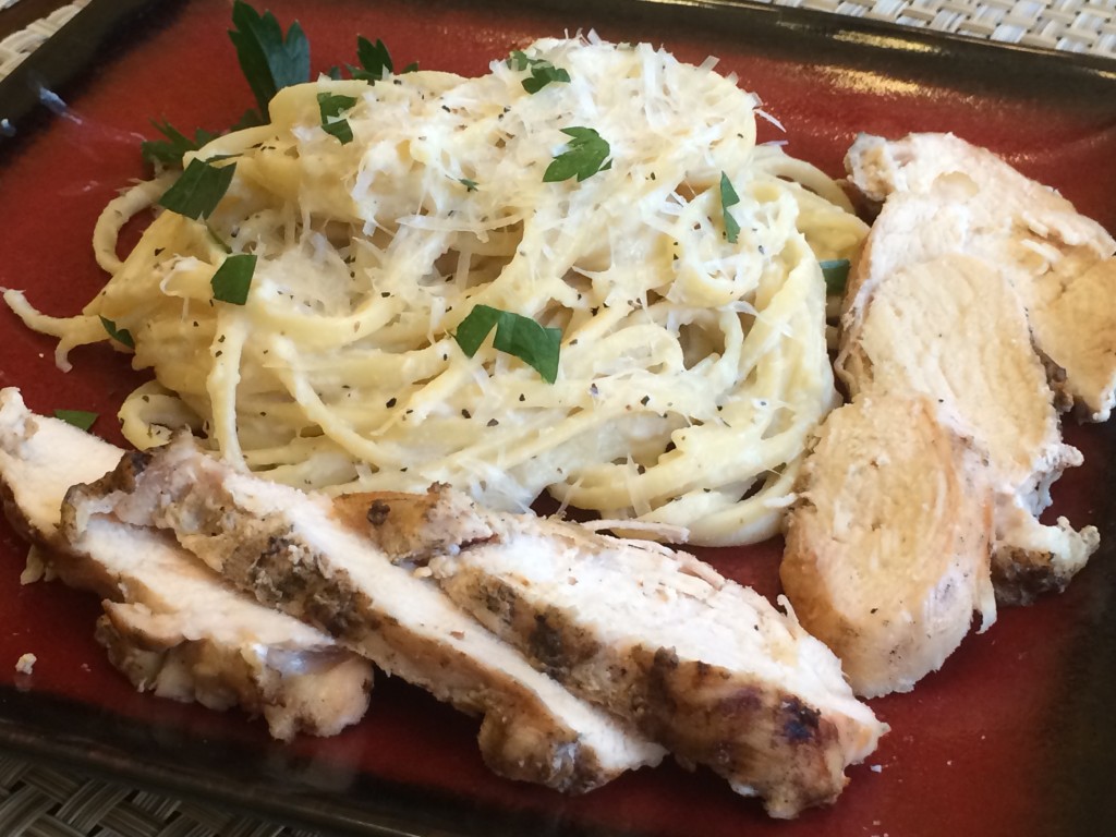 Cauliflower Alfredo with Linguine