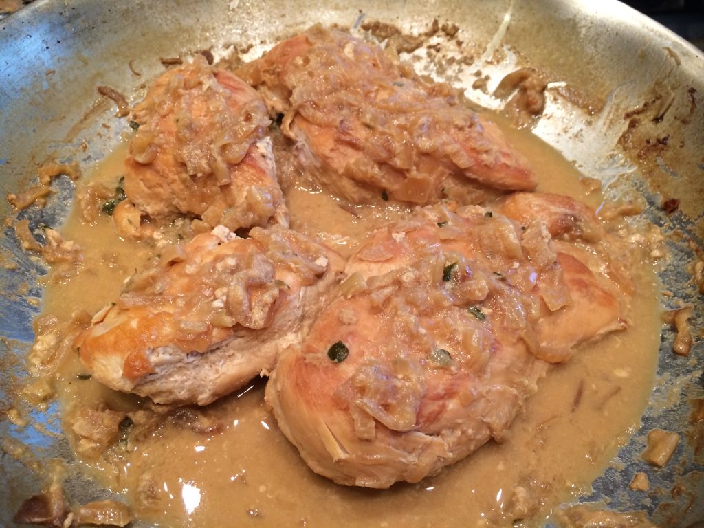 Chicken in White Wine and Thyme Sauce