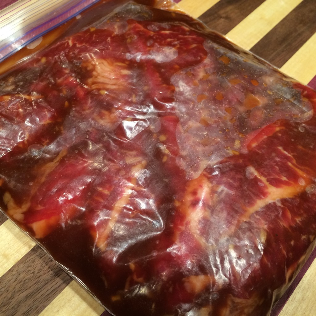 Asian Salad with Marinated Beef Flank Steak