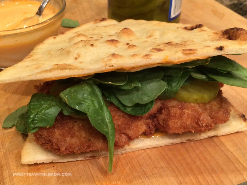 Crispy Chicken Naan Sandwich