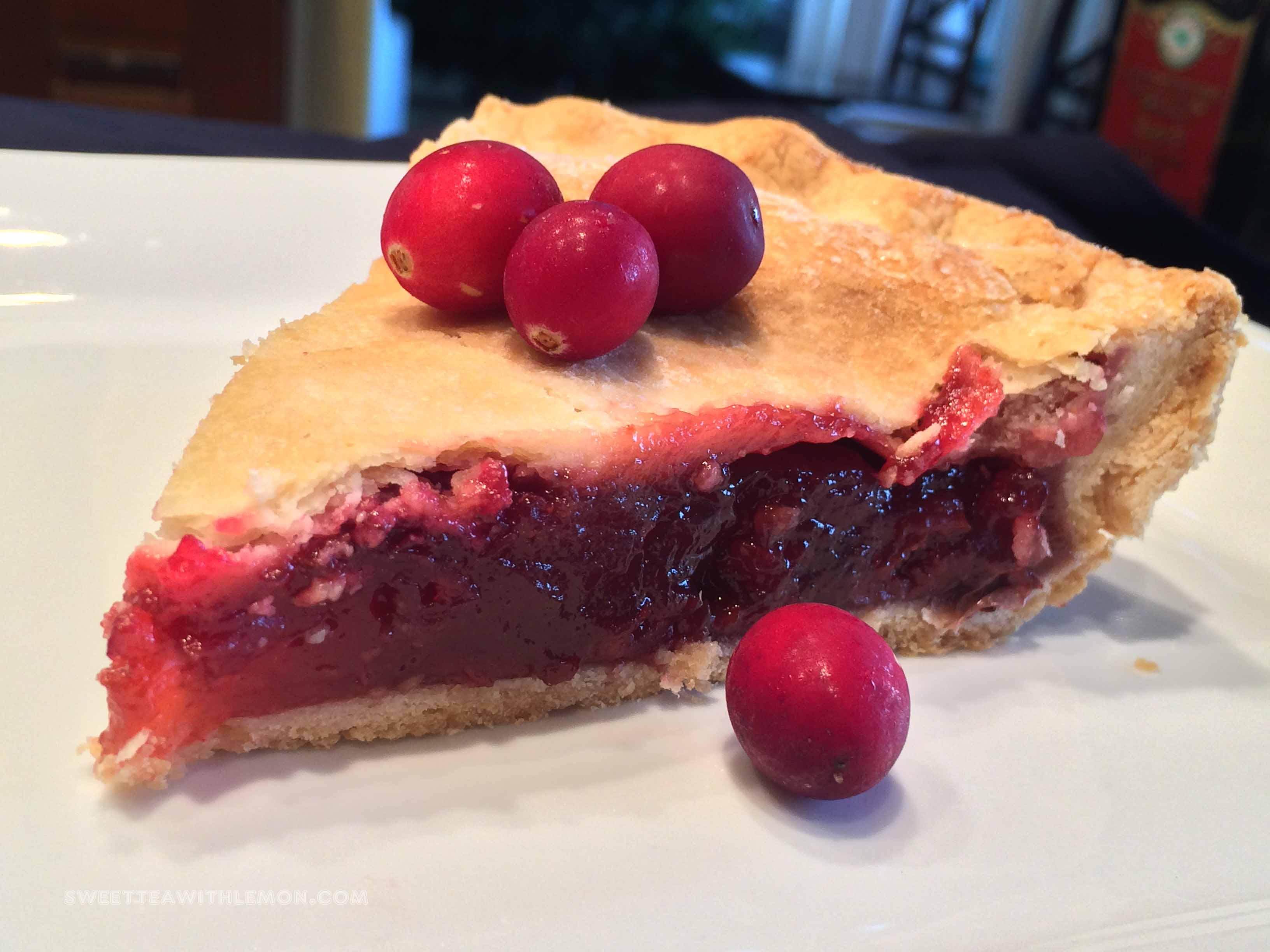 Cherry Cranberry Pie – Sweet Tea (with Lemon)
